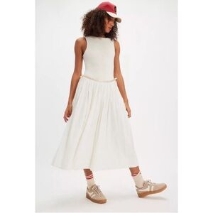 Free people Nightgale Smocked Midi Dress size small